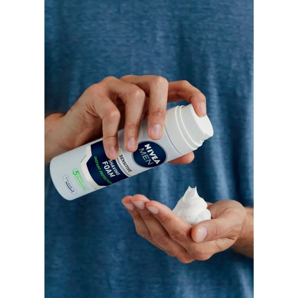 Heren Nivea Men Scheerschuim En Scheergel>Sensitive Scheerschuim