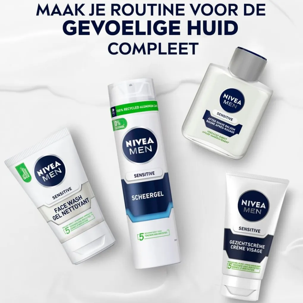 Heren Nivea Men Scheerschuim En Scheergel>Sensitive Scheerschuim