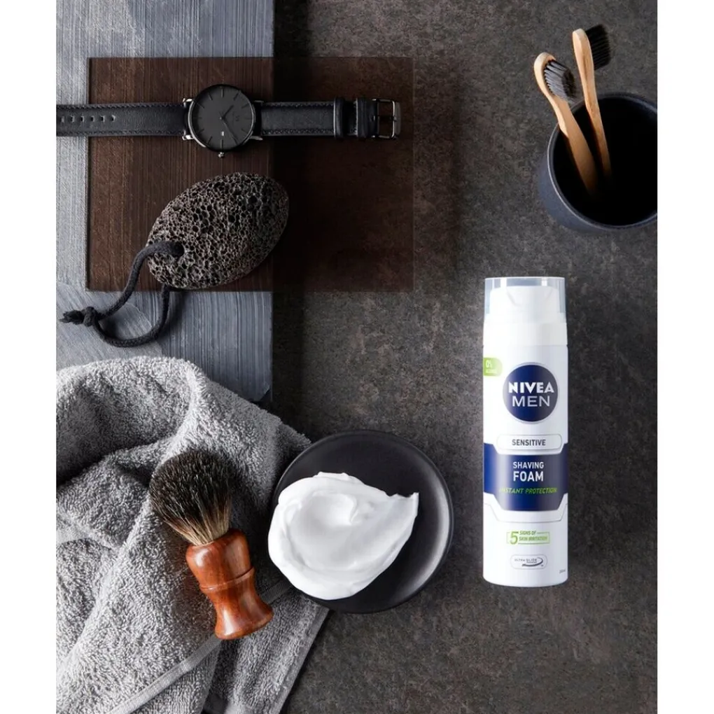 Heren Nivea Men Scheerschuim En Scheergel>Sensitive Scheerschuim