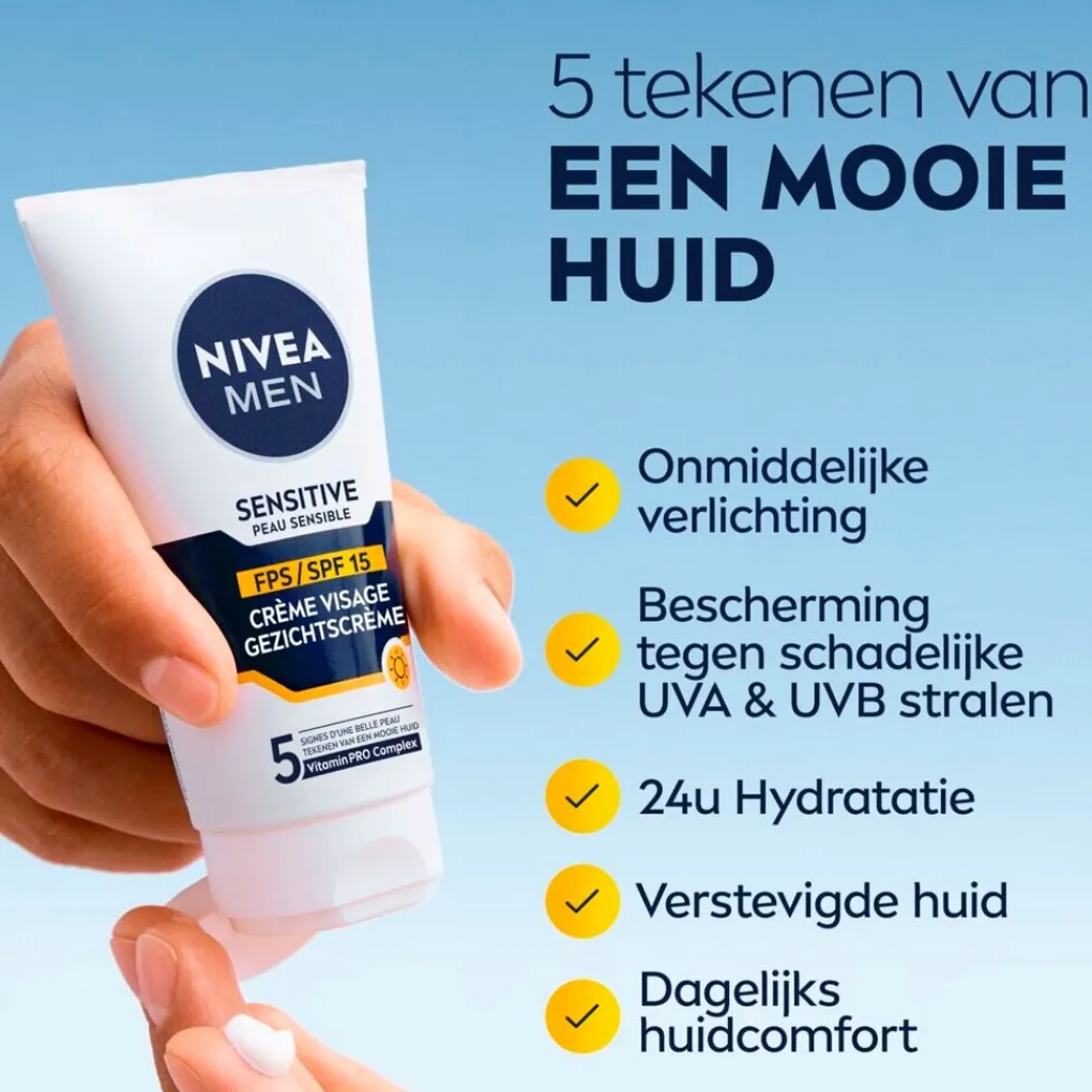 Nivea Men Gezichtscreme Mannen>Sensitive SPF15 Gezichtscrème