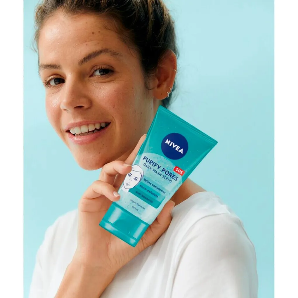 Nivea Skincare Gezichtsreiniging>NIVEA Pure Effect Clean Deeper Reinigingsscrub