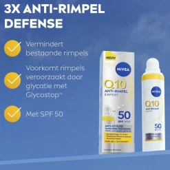 Nivea Skincare Zonnebrand|Dagcreme>NIVEA Q10 Anti-Rimpel Expert SPF50 Anti-Uv Fluïde