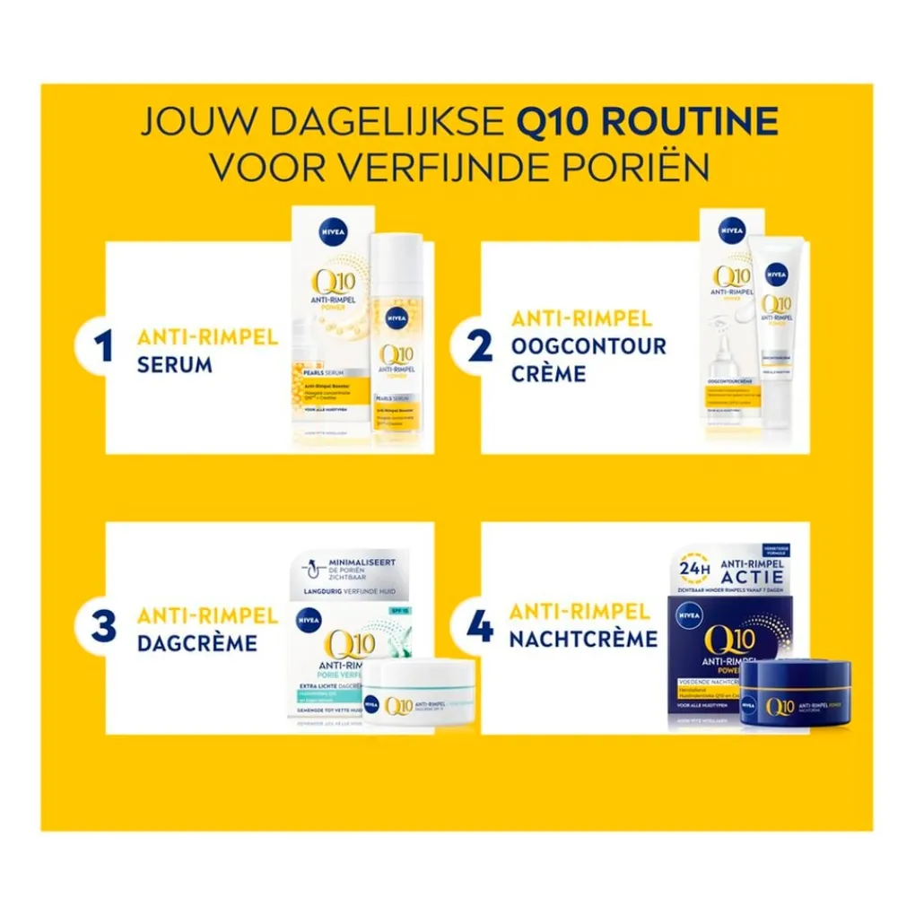 Nivea Skincare Dagcreme>NIVEA Q10 Power Anti-Rimpel Porie Verfijnende Extra Lichte Dagcrème