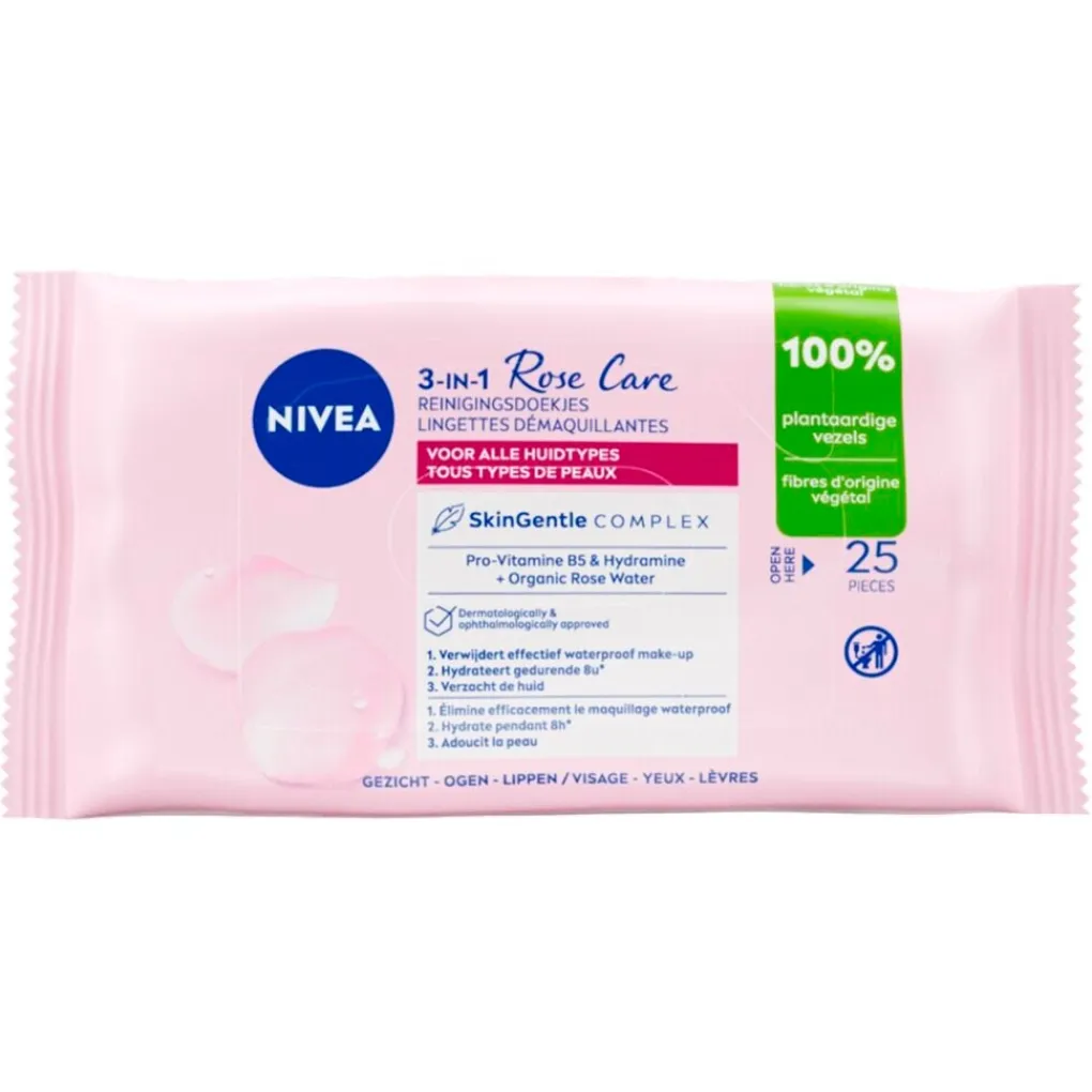 Nivea Skincare Gezichtsreiniging>NIVEA Rose Care Micellair Reinigingsdoekjes
