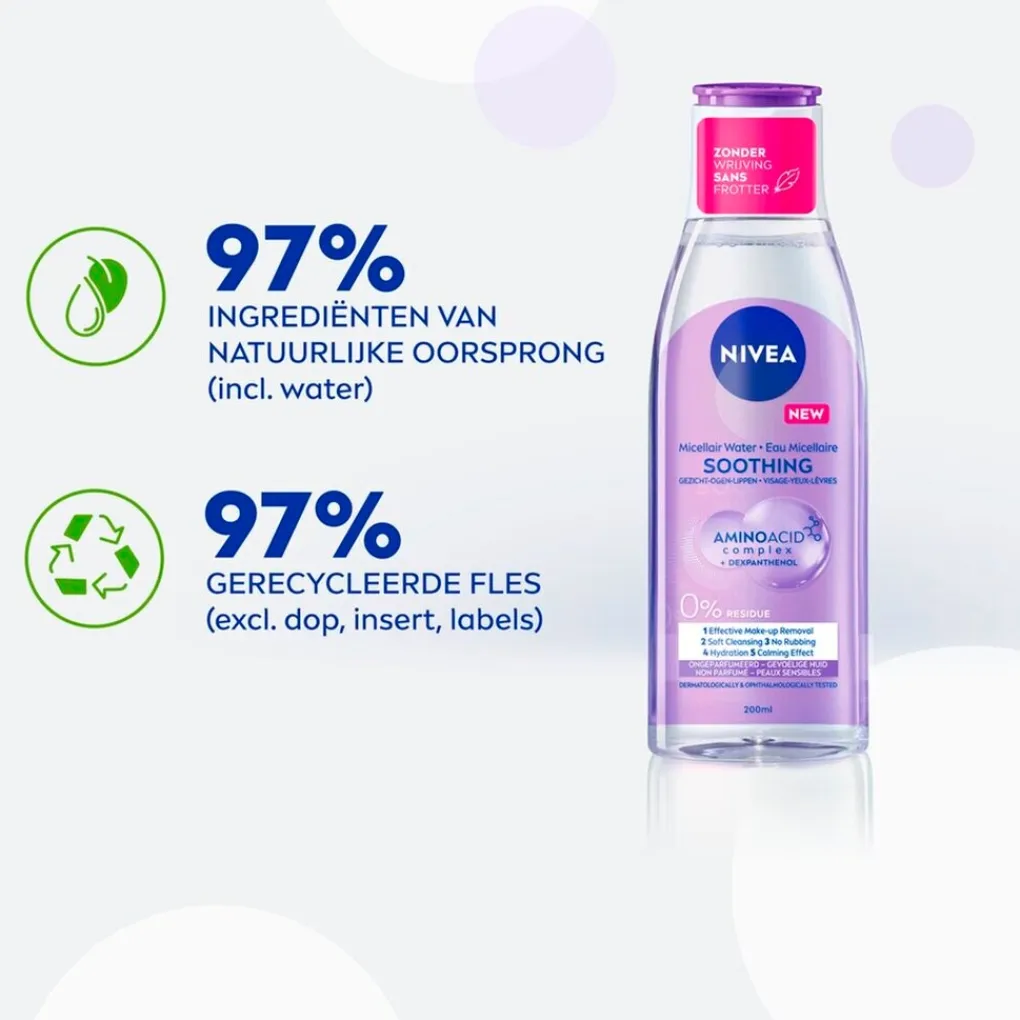 Nivea Skincare Gezichtsreiniging>NIVEA Soothing Micellair Water