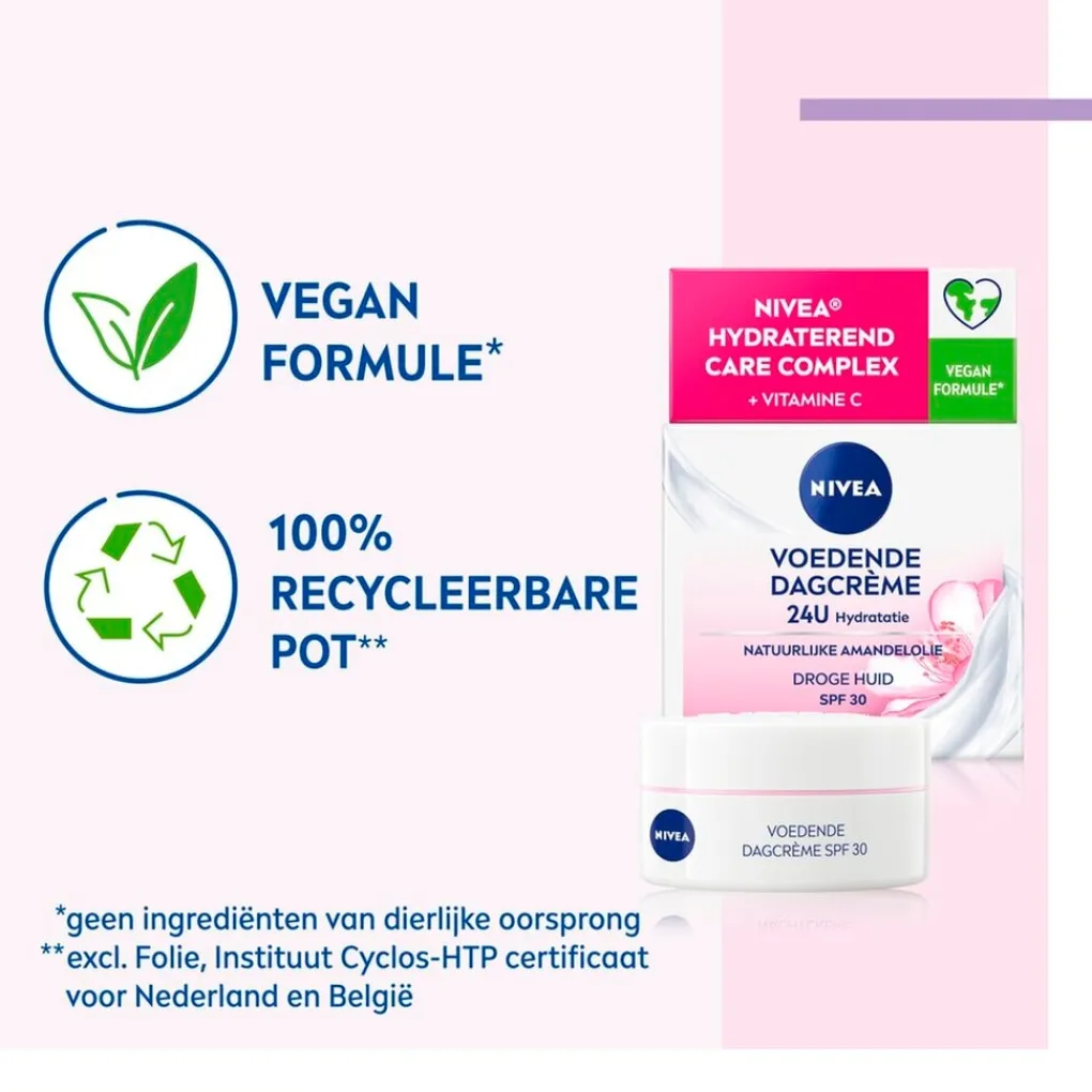 Nivea Skincare Dagcreme>NIVEA SPF30 24H Hydration Voedende Dagcrème