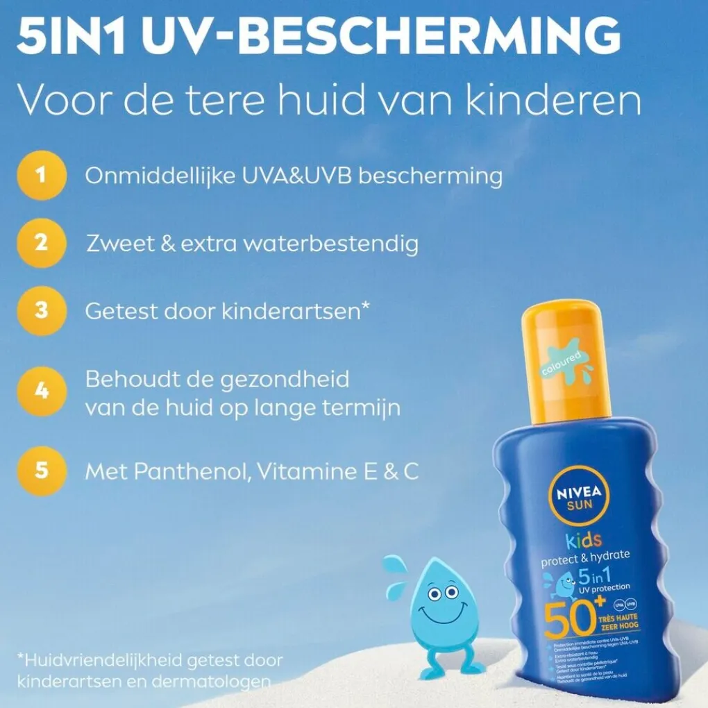 Nivea Sun Zonnebrand>Kids Protect & Hydrate SPF50+ Zonnebrandspray