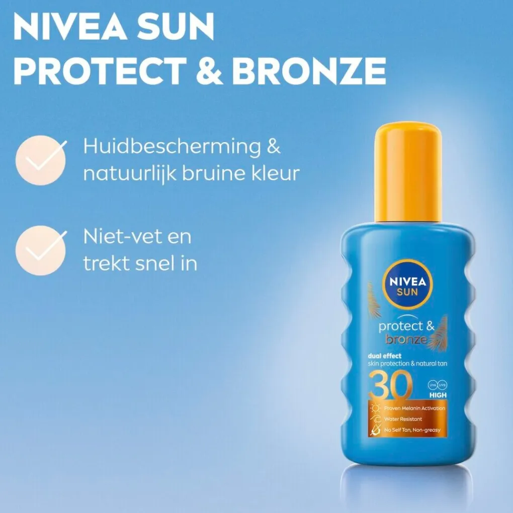 Nivea Sun Zonnebrand>Protect & Bronze SPF30 Zonnebrandspray