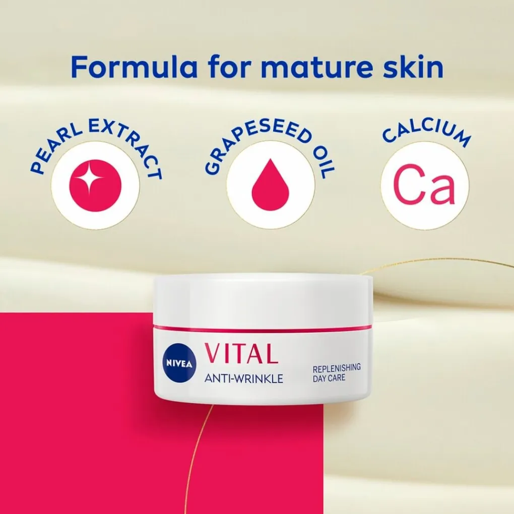 Nivea Skincare Dagcreme>NIVEA Vital Anti-Rimpel 65+ Versterkende Dagcrème