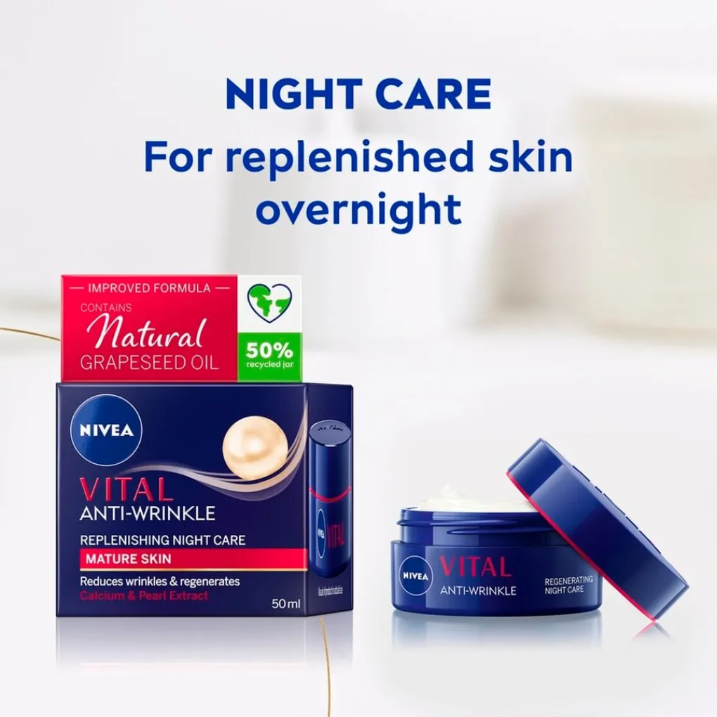 Nivea Skincare Nachtcreme>NIVEA Vital Anti-Rimpel Herstellende Nachtcrème