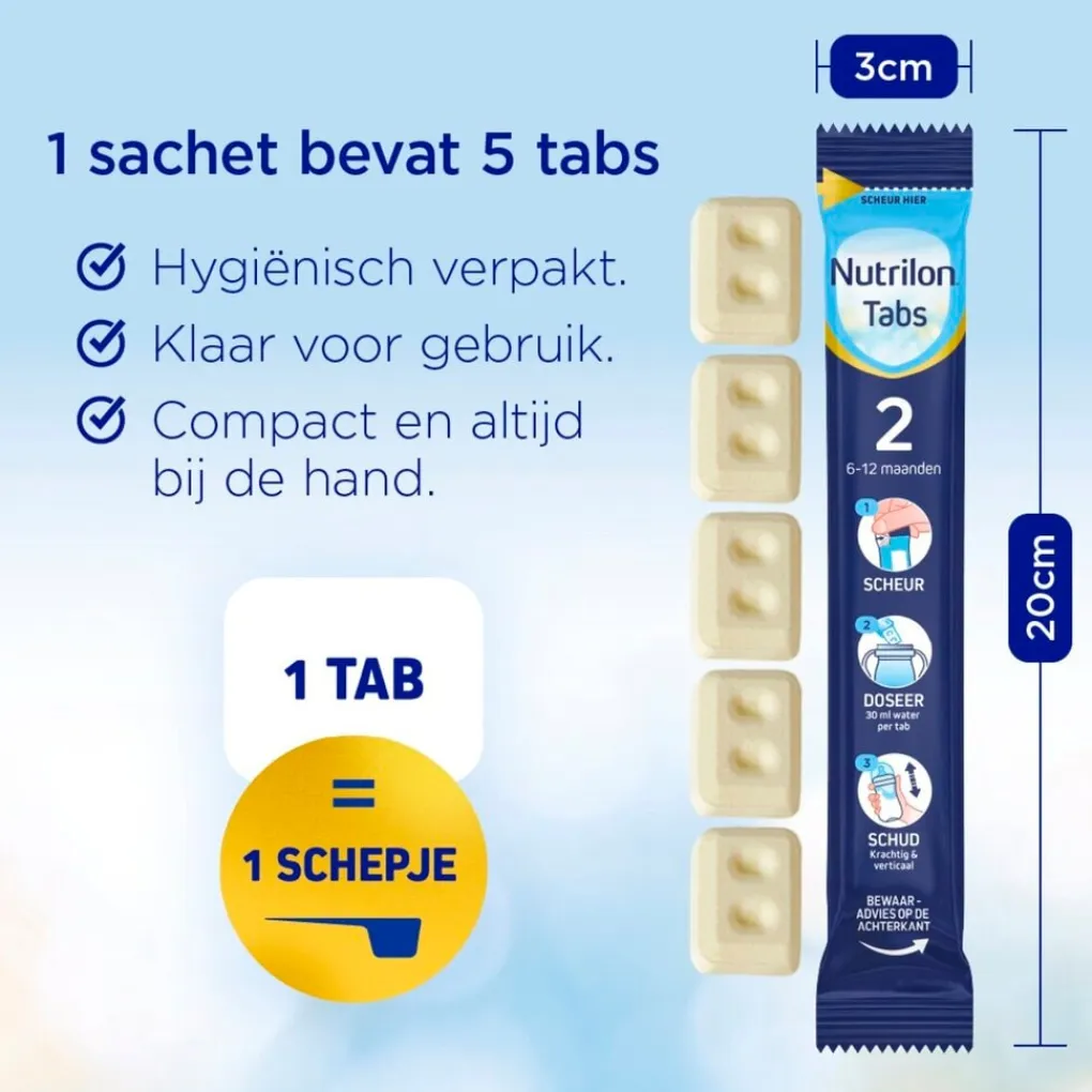 Nutrilon Flesvoeding>2 Baby Opvolgmelk 6-12M Tabs