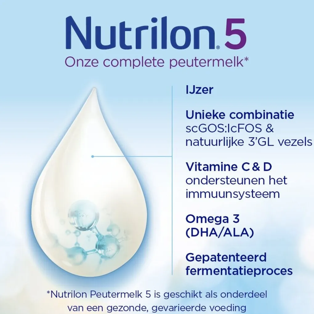 Nutrilon Flesvoeding>5 Peutermelk Flesvoeding Vanaf 2 tot 3 Jaar