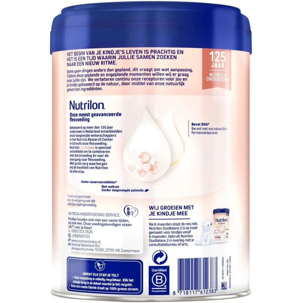 Nutrilon Zuigelingenvoeding>DuoBalans 1 Volledige Zuigelingenvoeding 0-6 Maanden