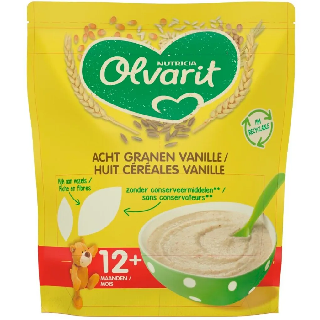 Olvarit Babypap>12+M Acht Granen Ontbijtpap