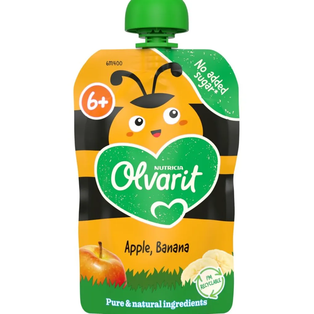 Olvarit Fruithapjes>6+M Appel Banaan Knijpfruit