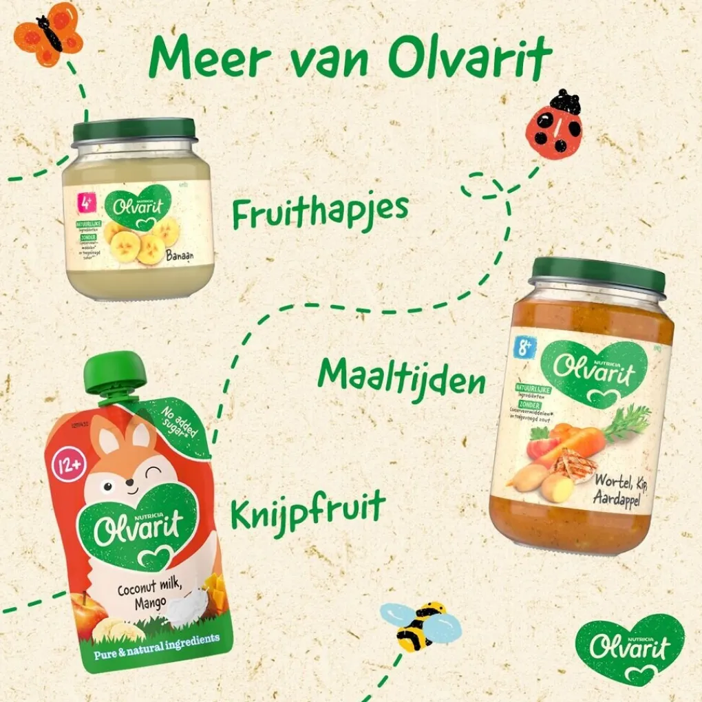 Olvarit Fruithapjes>6+M Appel Banaan Knijpfruit