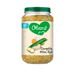 Olvarit Babymaaltijden>8+M Courgette Witvis Rijst