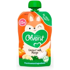 Olvarit Fruithapjes>12+M Kokosmelk Mango Knijpfruit