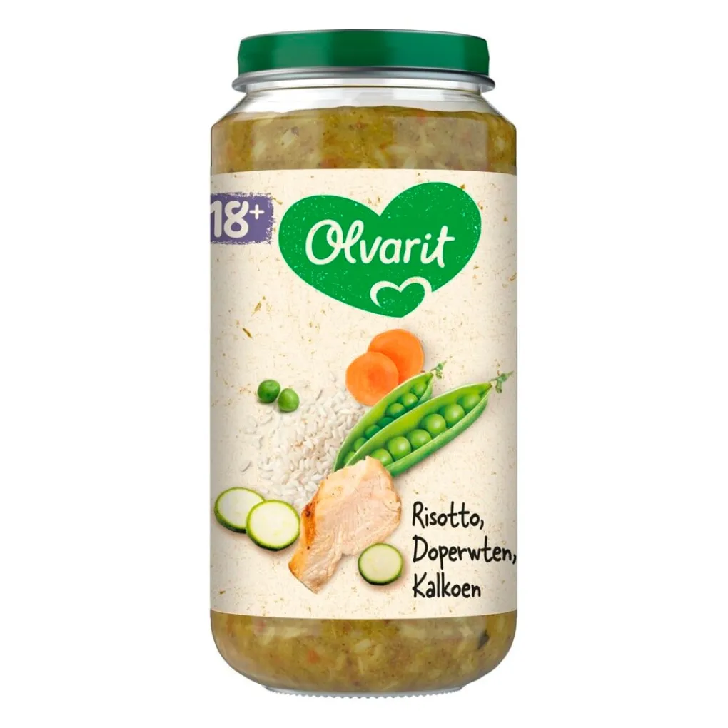 Olvarit Babymaaltijden>18+M Risotto Doperwt Kalkoen