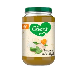 Olvarit Babymaaltijden>6+M Spinazie, Witvis, Rijst