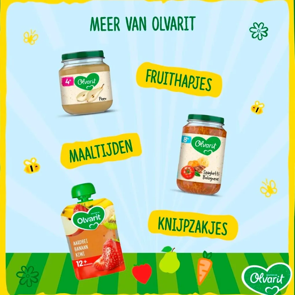 Olvarit Babymaaltijden>8+M Wortel Kip Aardappel