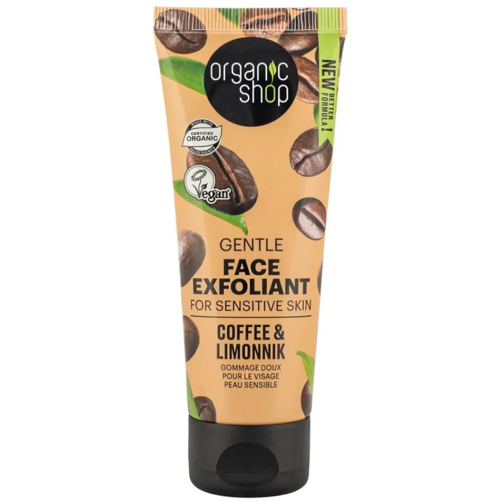 Organic Shop Exfoliant>Coffee & Limmonik Gentle Face Exfoliant