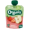 Organix Fruithapjes>Bio 4M+ Appel en Aardbei Knijpzakje