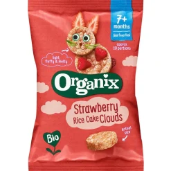 Organix Babytussendoortjes>Bio 7M+ Strawberry Rice Cake Clouds