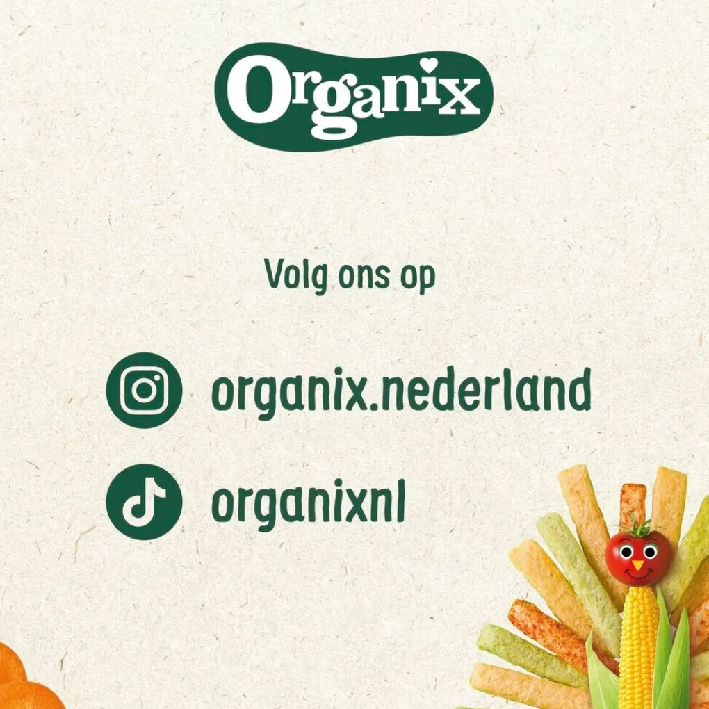 Organix Babytussendoortjes>Bio 7M+ Strawberry Rice Cake Clouds