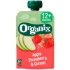 Organix Babytussendoortjes|Fruithapjes>12+M Appel, Aardbei & Quinoa Knijpfruit