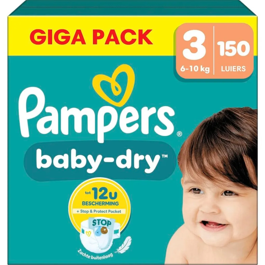 Pampers Luiers Maat 3>Baby-Dry Maat 3 Luiers