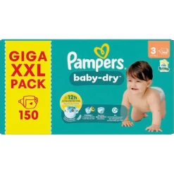 Pampers Luiers Maat 3>Baby-Dry Maat 3 Luiers