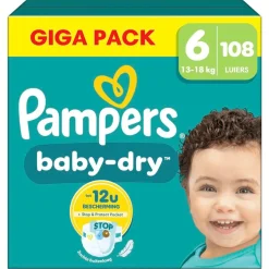 Pampers Luiers Maat 6>Baby-Dry Maat 6 Luiers