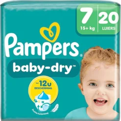 Pampers Luiers Maat 7>Baby-Dry Maat 7 Luiers