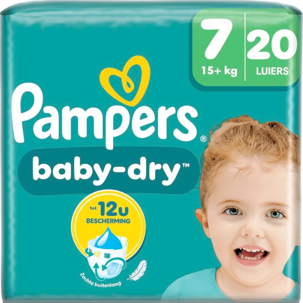 Pampers Luiers Maat 7>Baby-Dry Maat 7 Luiers