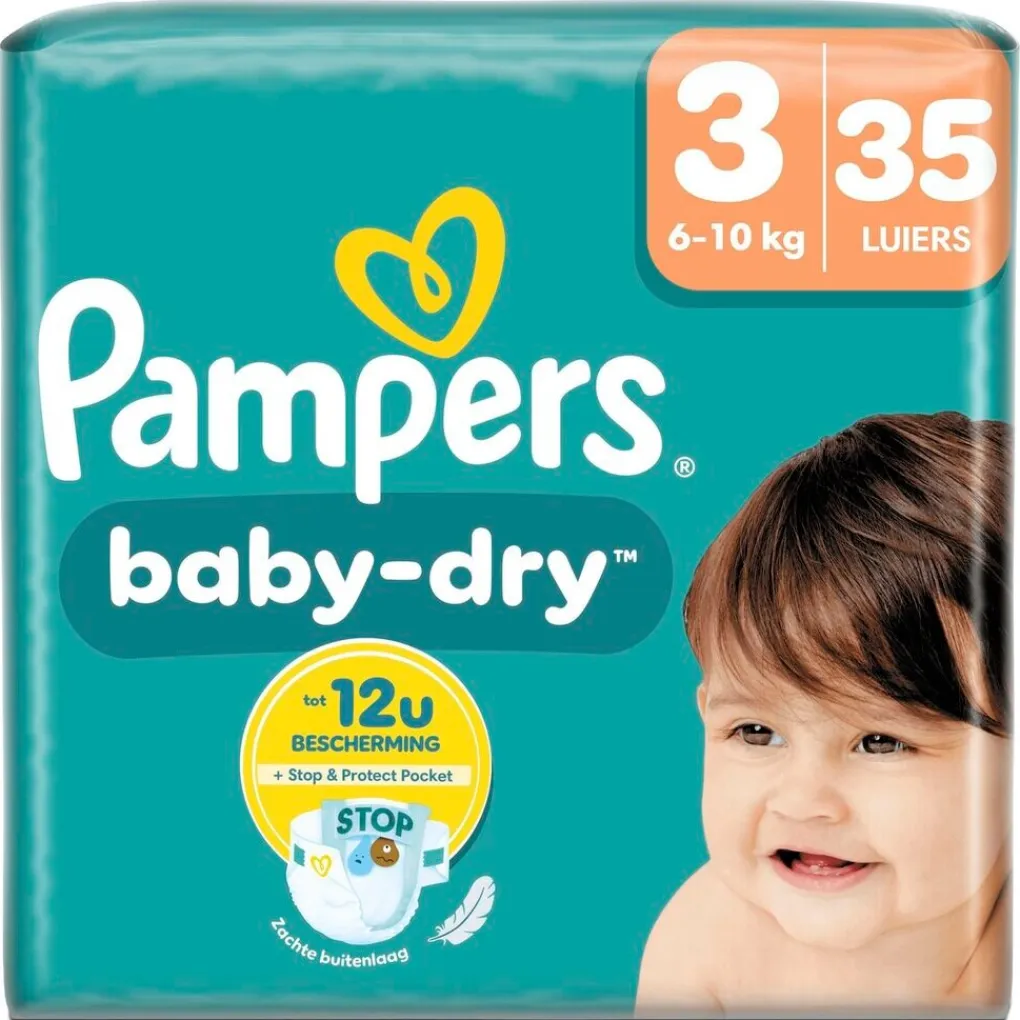 Pampers Luiers Maat 3>Baby-Dry Maat 3 Luiers