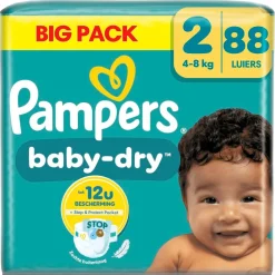 Pampers Luiers Maat 2>Baby-Dry Maat 2 Luiers