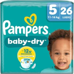 Pampers Luiers Maat 5>Baby-Dry Maat 5 Luiers