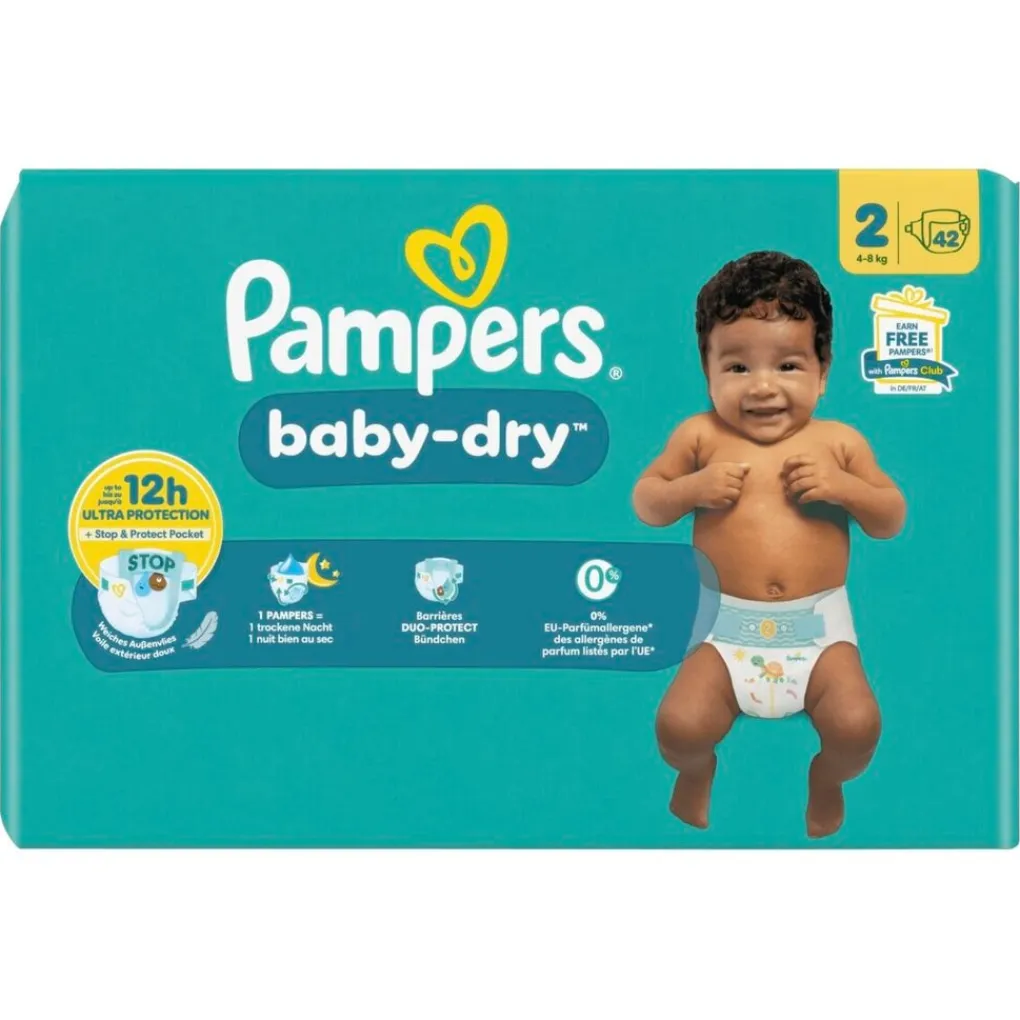 Pampers Luiers Maat 2>Baby-Dry Maat 2 Luiers