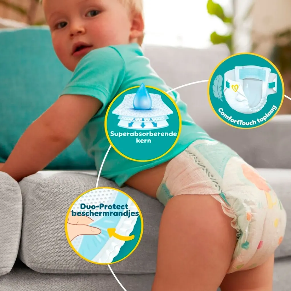 Pampers Luiers Maat 8>Baby-Dry Maat 8 Luiers