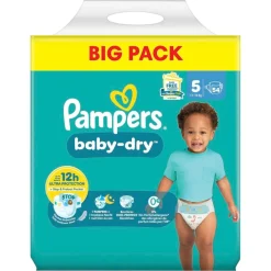 Pampers Luiers Maat 5>Baby-Dry Maat 5 Luiers