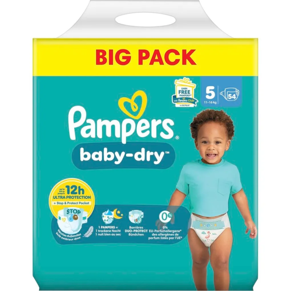 Pampers Luiers Maat 5>Baby-Dry Maat 5 Luiers