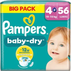 Pampers Luiers Maat 4>Baby-Dry Maat 4+ Luiers