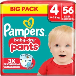 Pampers Luierbroekjes Maat 4>Baby-Dry Pants Maat 4 Luierbroekjes