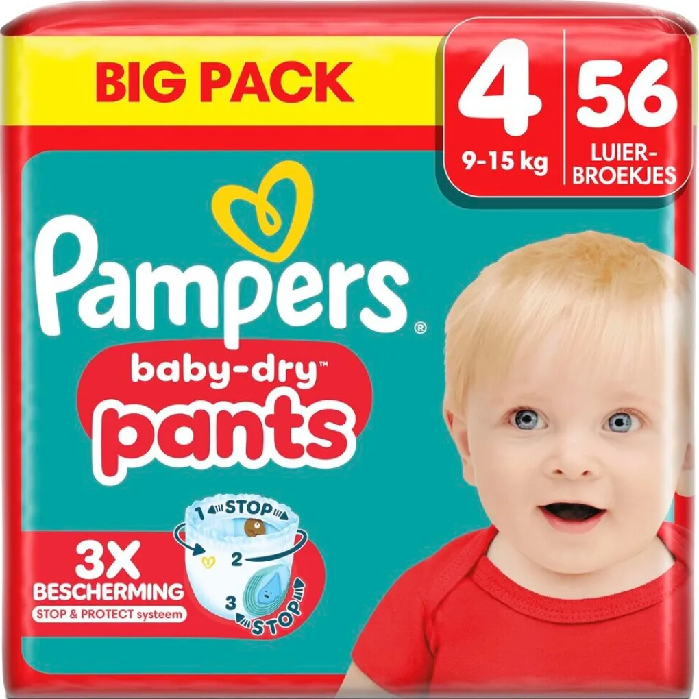 Pampers Luierbroekjes Maat 4>Baby-Dry Pants Maat 4 Luierbroekjes