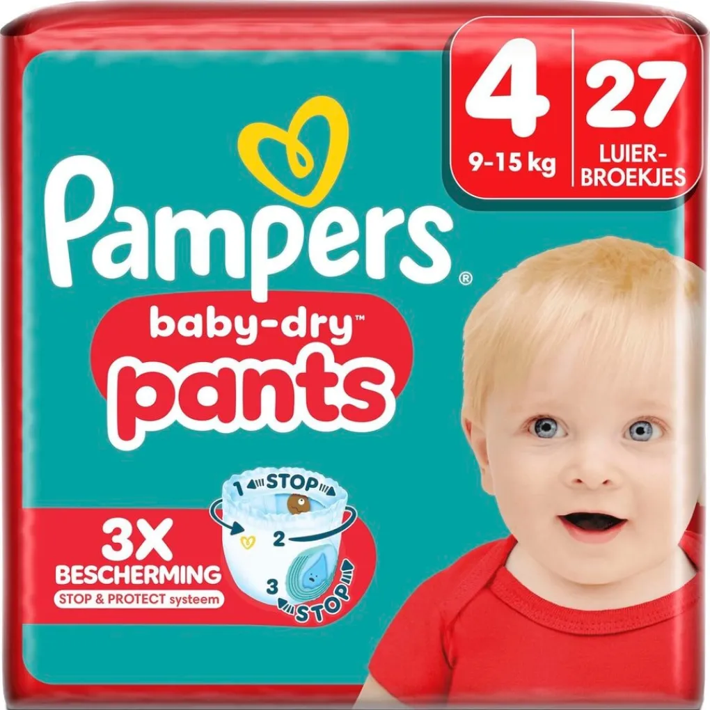 Pampers Luierbroekjes Maat 4>Baby-Dry Pants Maat 4 Luierbroekjes