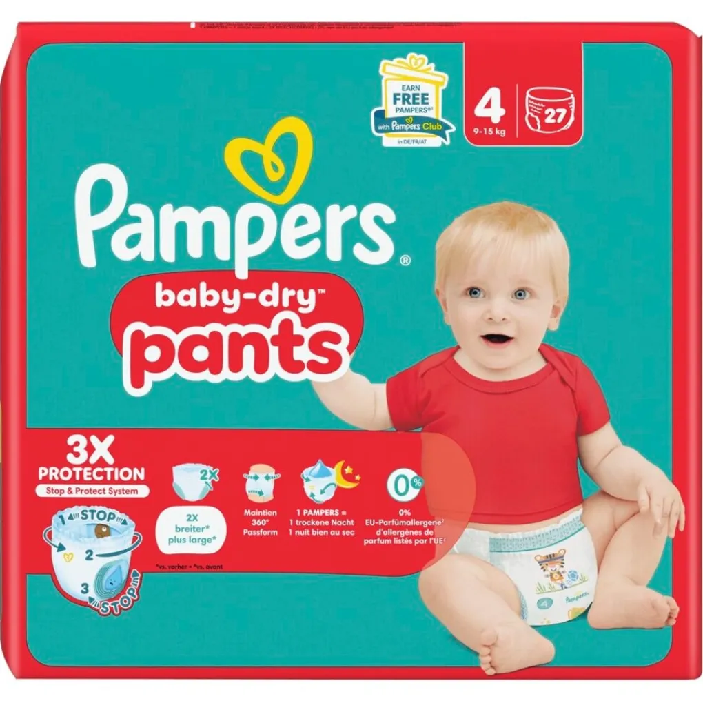 Pampers Luierbroekjes Maat 4>Baby-Dry Pants Maat 4 Luierbroekjes