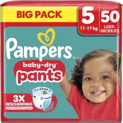 Pampers Luierbroekjes Maat 5>Baby-Dry Pants Maat 5 Luierbroekjes