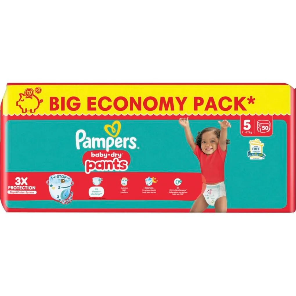 Pampers Luierbroekjes Maat 5>Baby-Dry Pants Maat 5 Luierbroekjes