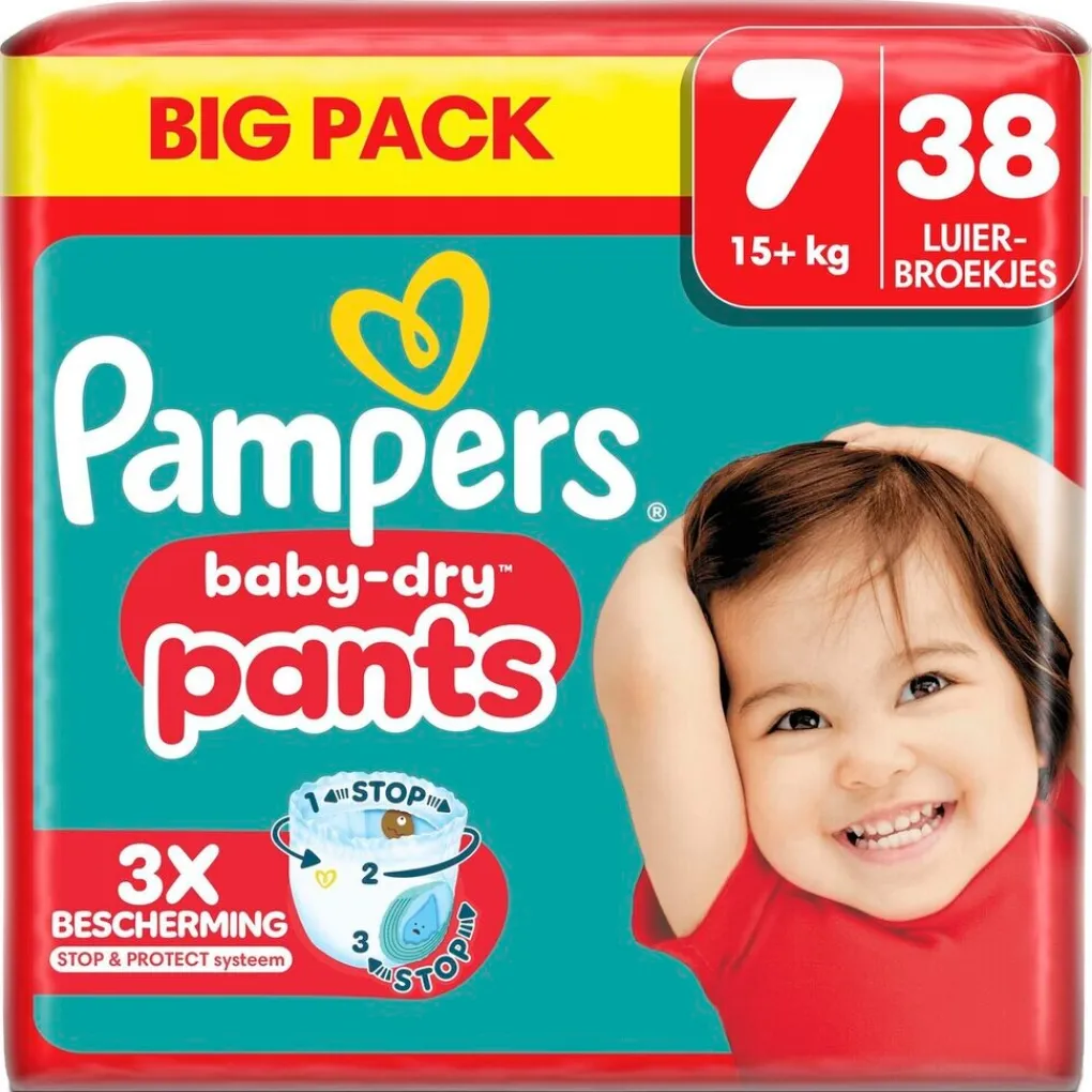 Pampers Luierbroekjes Maat 7>Baby-Dry Pants Maat 7 Luierbroekjes